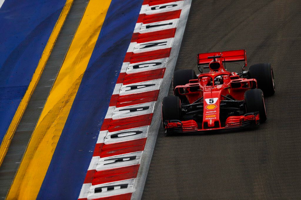 Foto de TL3 Cingapura – Sebastian Vettel puxa dobradinha da Ferrari, em ultima sessão de treinos livres antes da classificação
