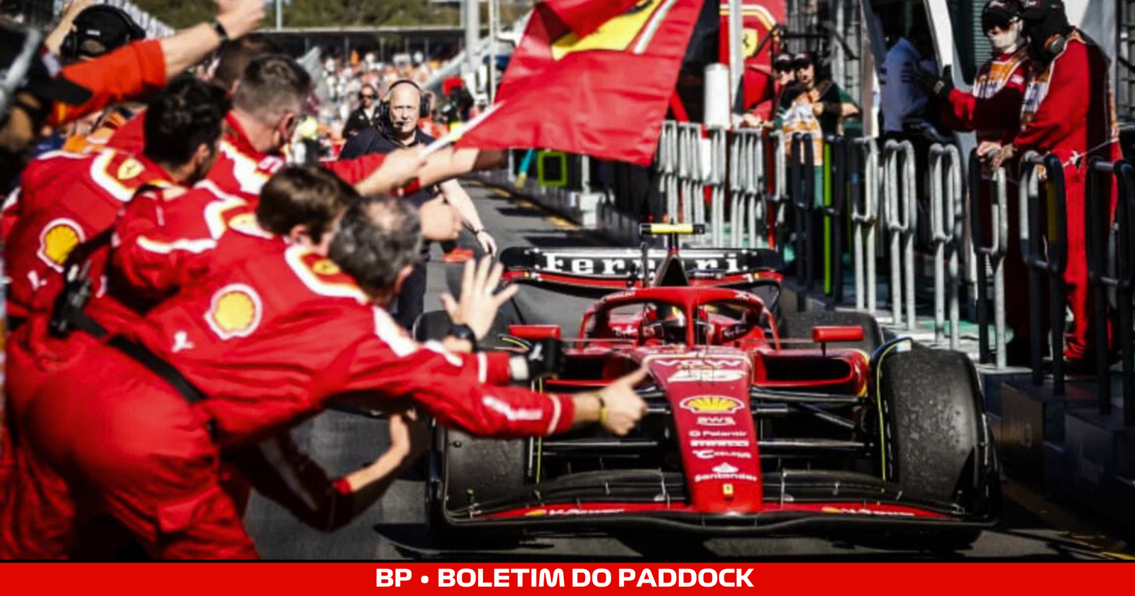 BPCast 248 • Análise do Grande Prêmio da Austrália de Fórmula 1: Carlos Sainz domina, vence e conduz a Ferrari para uma dobradinha, roubando para si o protagonismo da equipe italiana • BP • Boletim do Paddock