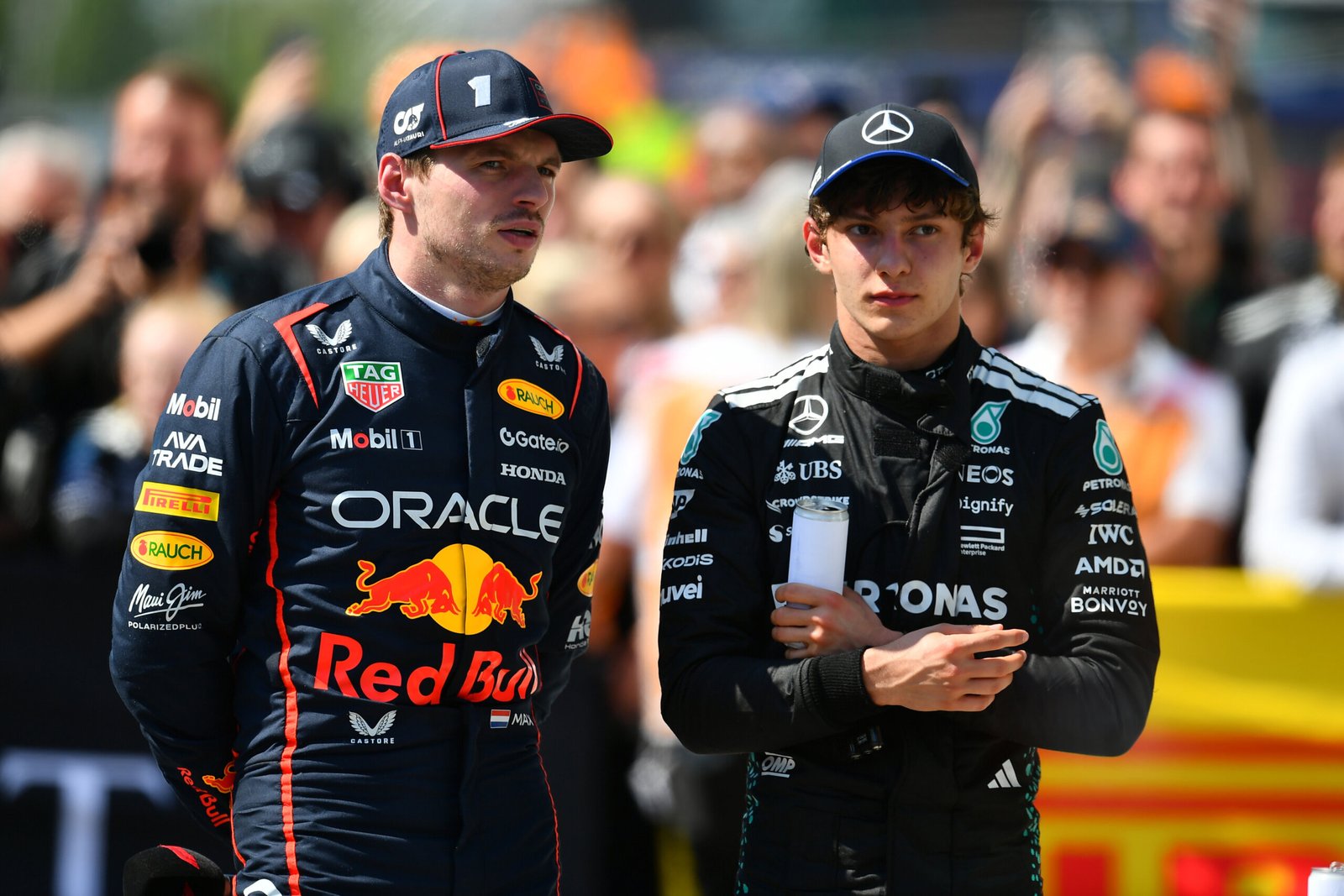 Antonelli carrega punição para o GP da Inglaterra, após batida com Verstappen na Áustria